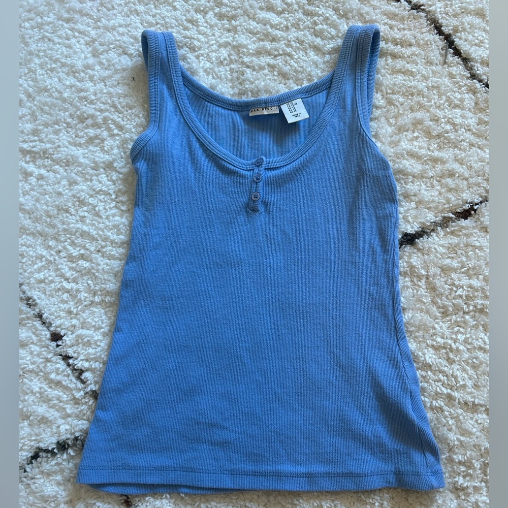 Max studio blue tank top